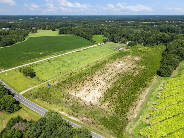Bird's eye view of Animal Ed.Ventures animal sanctuary property